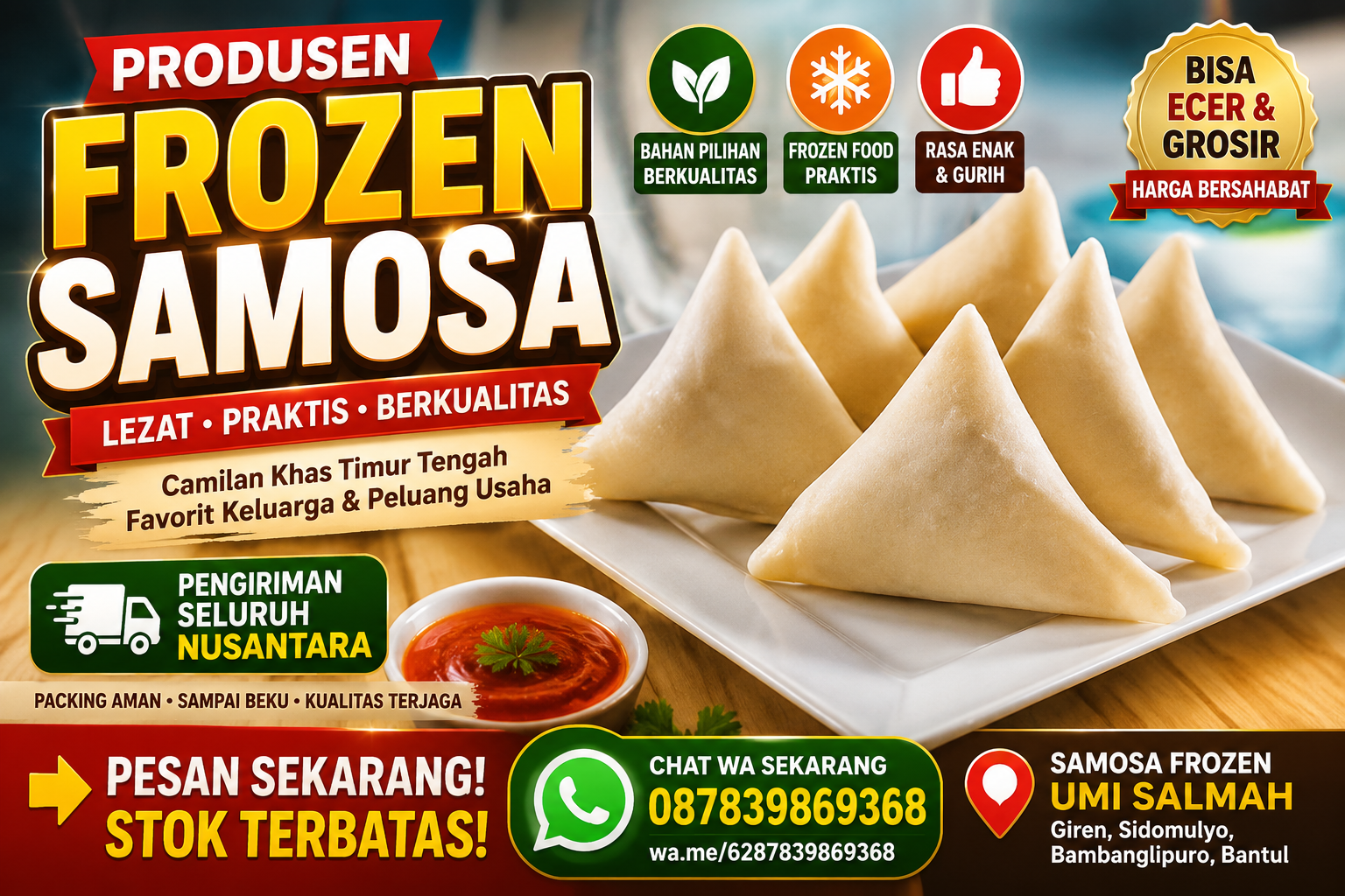produsen frozen samosa